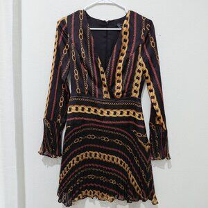 Guess by Marciano Chain Print Dress Size XS V Neck Nightlife
